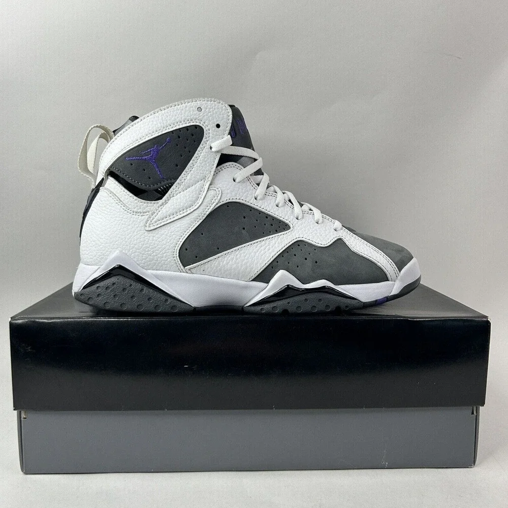 Nike Shoes Air Jordan 7 Retro “Flint/White Grey” 2021 - Picture 6 of 8